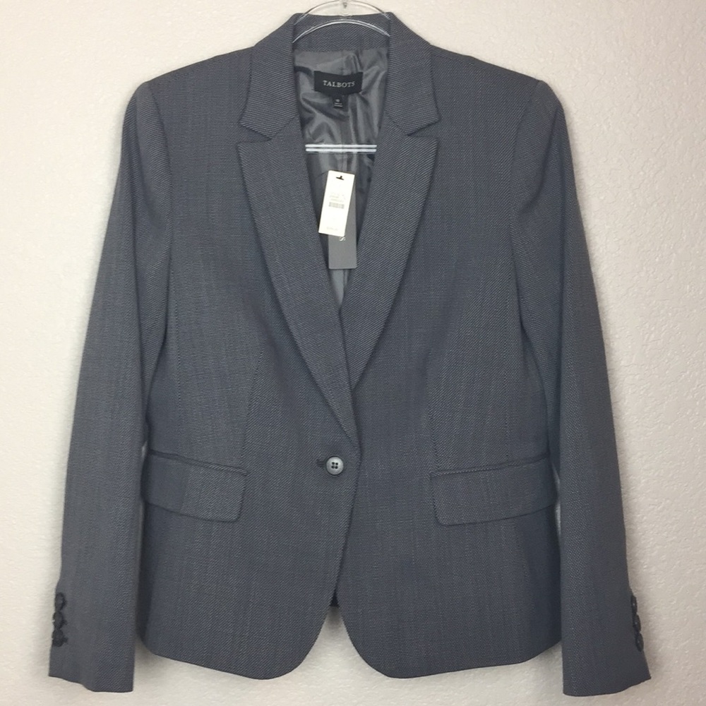 NWT Talbots Gray Blazer 10 retailed $219.00
